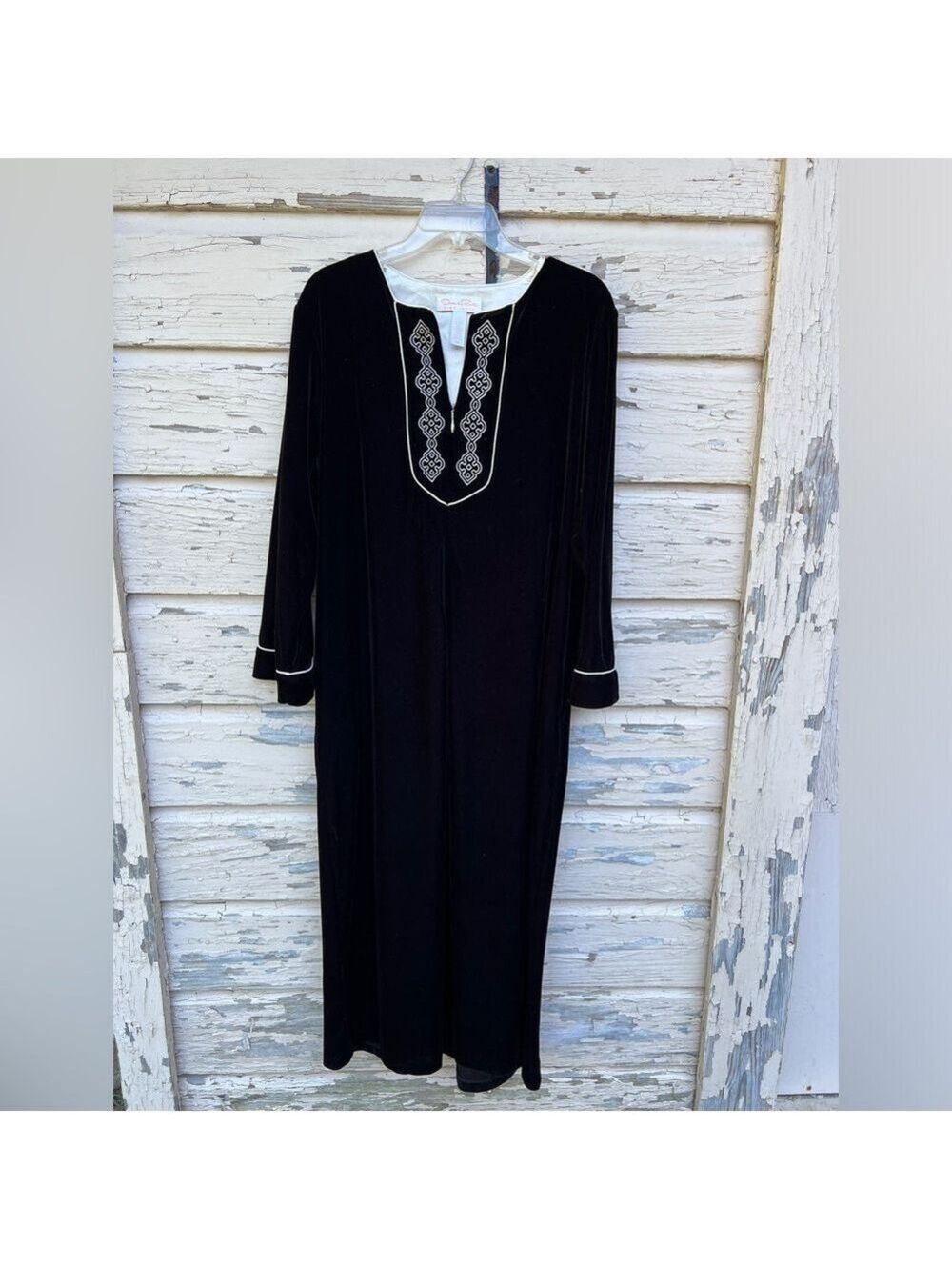 Vintage Oscar DeLa Renta Pink Label Rich Velvet Velour Full Length Robe Medium
